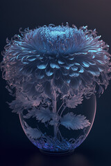 blue peony chrysanthemum