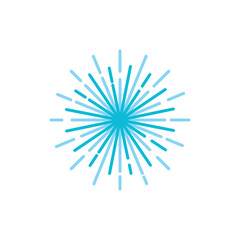 Fototapeta premium fireworks logo vector