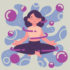 woman practicing yoga exercise