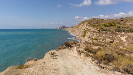 Fototapeta premium view of the coast of island