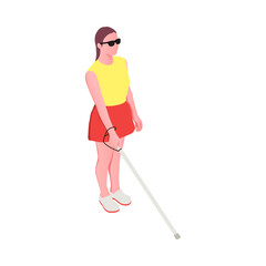 Blind Girl Isometric Composition