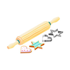 Cookies Isometric Hobby Composition