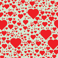 Seamless Pattern with Hearts . Background .