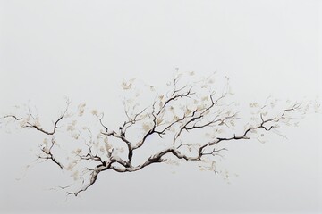 Luxury minimalistic white backround in pastel colour with petals, flowers, leaves, roses, sakura