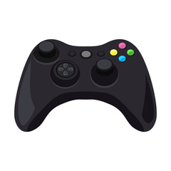 Joystick for video game vector illustration. Design for game pad, joystick, device for gamers isolated on white background