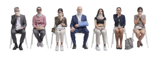 PNG file no background Patients in the waiting room