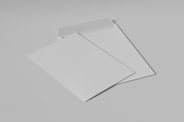 C4 envelope mockup - obrazy, fototapety, plakaty