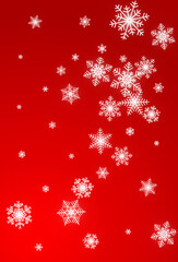 White Snow Vector Red Background. Fantasy Gray