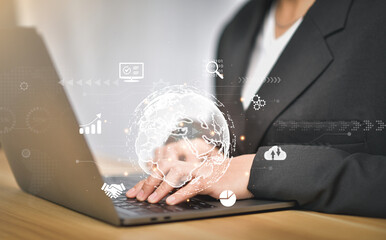Cloud Computer technology.Internet of things,technology big data,business strategy, digital transformation change management,cloud transfer network of Data,cybersecurity,Ai technology.