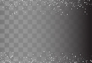 Gray Snowflake Vector Transparent Background.