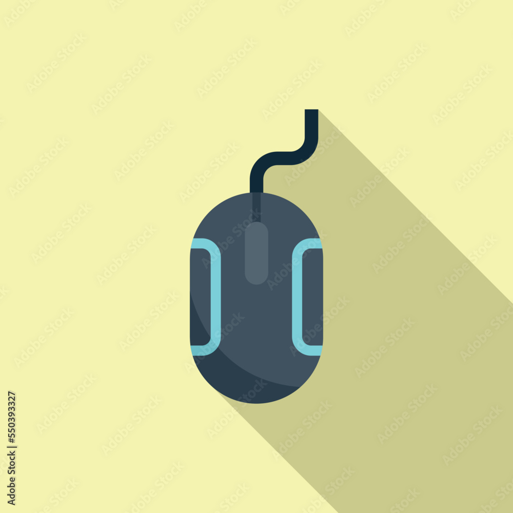 Poster Interface mouse icon flat vector. Web button. Software app