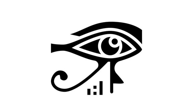 eye egypt glyph icon animation
