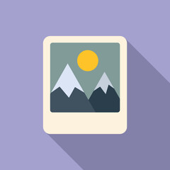 Photo interface icon flat vector. Web camera. Letter email