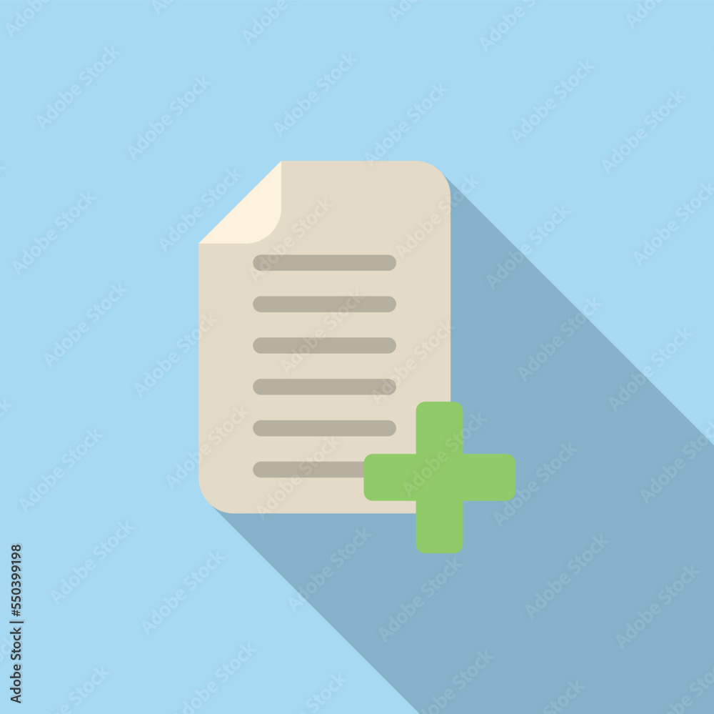 Poster plus data icon flat vector. web interface. business app