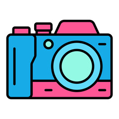 Photo Camera Filled Line Icon