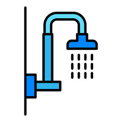 Shower Filled Line Icon