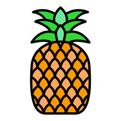 Obraz premium Pineapple Filled Line Icon