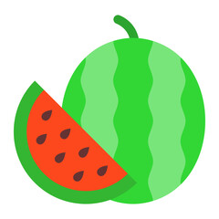 Watermelon Flat Icon