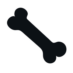 Obraz premium Big bone. Dog bone outline icon. Theme for dogs and other animals. Vector Illustration white background.