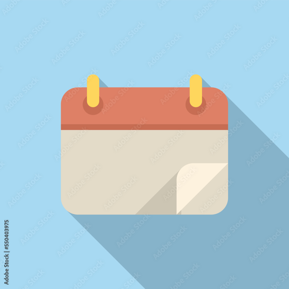Poster calendar icon flat vector. computer interface. use button