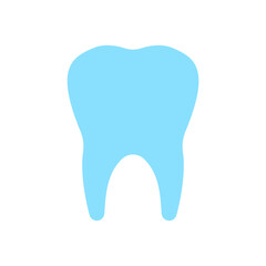 Blue tooth icon. Oral bone dental formation in mouth for healthy experience and food with dental procedures and vector care