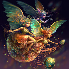 Fairies over the earth