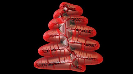 A 3D Illustration of a decorative object-artefact-art piece related to Christmas. Modelers, Decorators, Designers, and Artists must watch the mesh closely to easily make a version of their own.