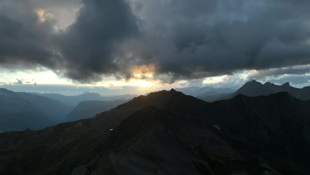 Sun setting over miou