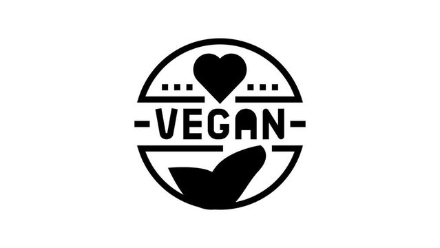 vegan cosmetic glyph icon animation