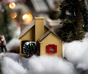 snow covered house