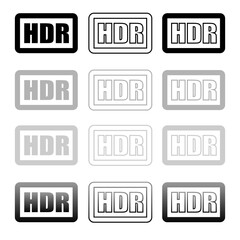 Hdr icon in line style about camera, use for website mobile app presentation vector illustration 
