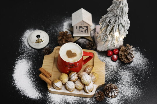 Chrismas Vibe Happy New Year Coffe Cookie