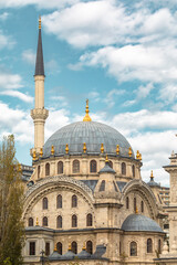 Fototapeta na wymiar Nusretiye Mosque is an ornate mosque located in the Tophane district of Beyoğlu, Istanbul, Turkey.