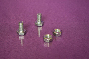 Metal bolts and screws 