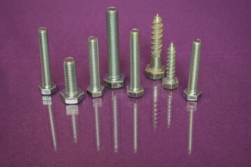 Metal bolts and screws 