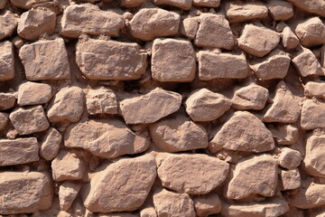 Old brown stone wall at south america