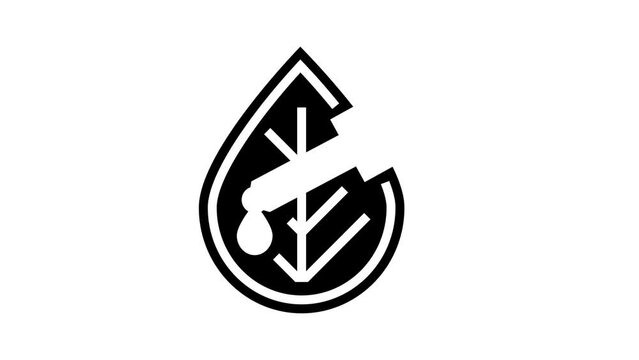 organic bio cosmetic glyph icon animation