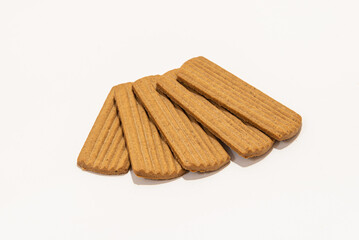 Christmas gingerbread cookies isolated on white background.