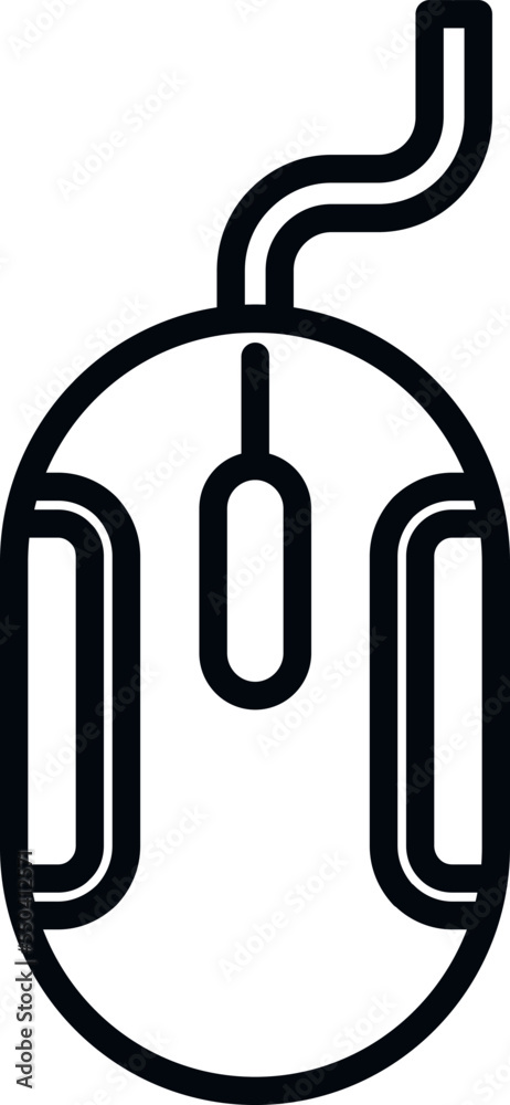 Poster interface mouse icon outline vector. web button. software app