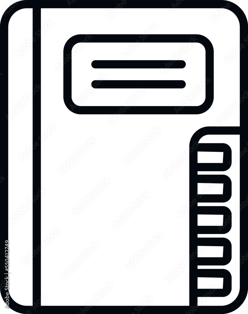Poster web folder icon outline vector. computer interface. app download