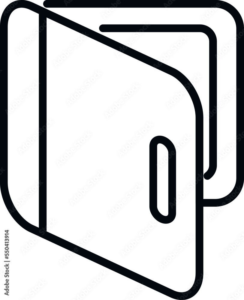 Poster mail folder icon outline vector. contact interface. internet app
