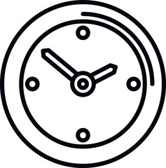 Wall clock icon outline vector. Web button. Interface data