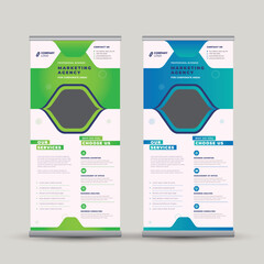 Corporate Business RollUp Banner Design or Stand Up Banner or Vertical Signage or Display Poster Design