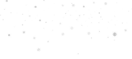 With Realistic Snowflakes Overlay On Light Silver Backdrop. Xmas Holidays