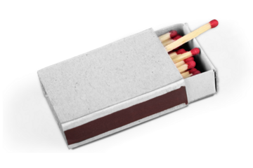 A Safety red matches in box.