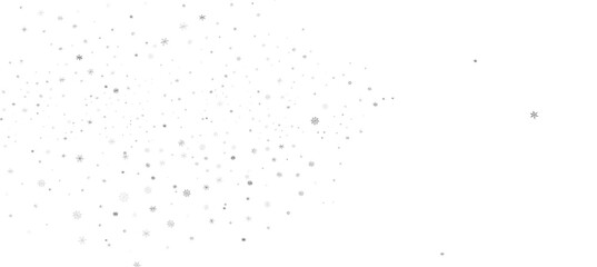 Snowflakes and bokeh lights on the blue Merry Christmas background. 3D render