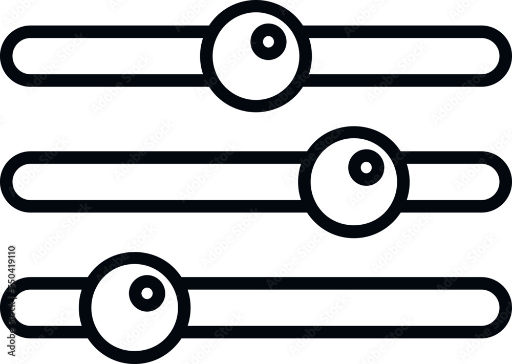 Poster interface buttons icon outline vector. window frame. digital tab