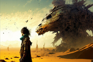 Naklejka premium artistic surreal wallpaper
