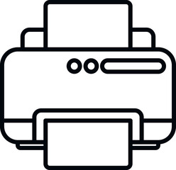 Printer icon outline vector. Ui interface. Internet ui