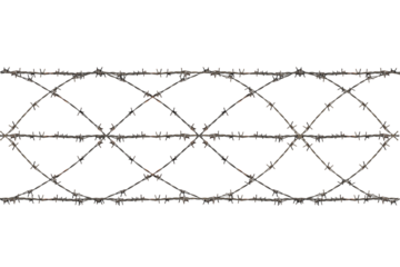 rusty barbed wire isolated from a lantern
